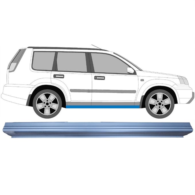 Reparatie dorpel voor Nissan X-Trail 2001-2007 / Rechts
