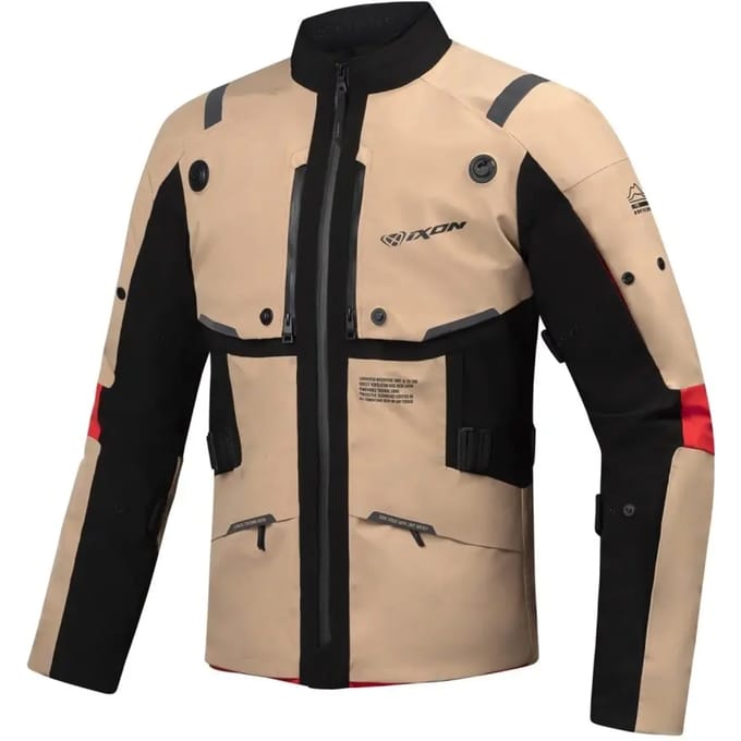 Ixon M-Skeid Sand Zwart Rood Textiele Motorjas - Jas