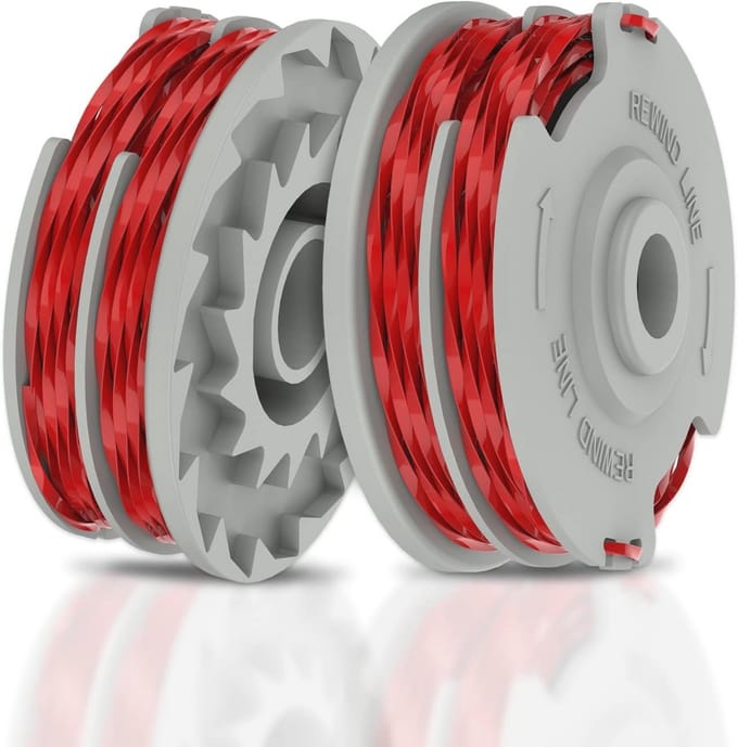 Dubbele Autofeed Draad Spoel voor Grassnijder, 2PCS Ø0.05 in 36ft