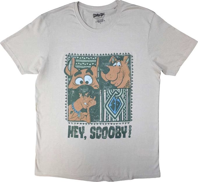 ScoobyDoo - Hey Scooby! Heren T-shirt - M - Grijs