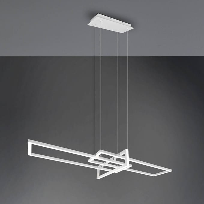 Trio Lighting LED hanglamp Salinas, 4.000 K, mat wit