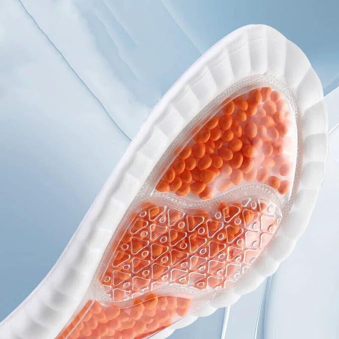 Sport Inlegzolen 4D PU Inlegzolen Super Zachte Hoge Elasticiteit Schoen Pads Deodorant Kussen Steunzool Hardloop Inlegzolen 45-46 white