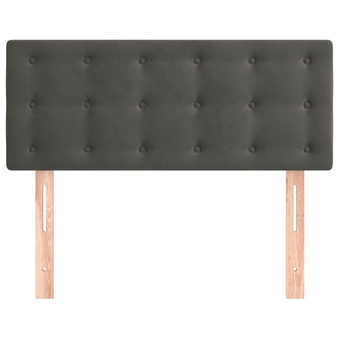 vidaXL - Hoofdbord - 100x5x78/88 - cm - fluweel - donkergrijs