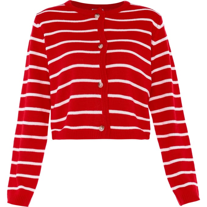 Dreimaster Vest Dames rood witte strepen