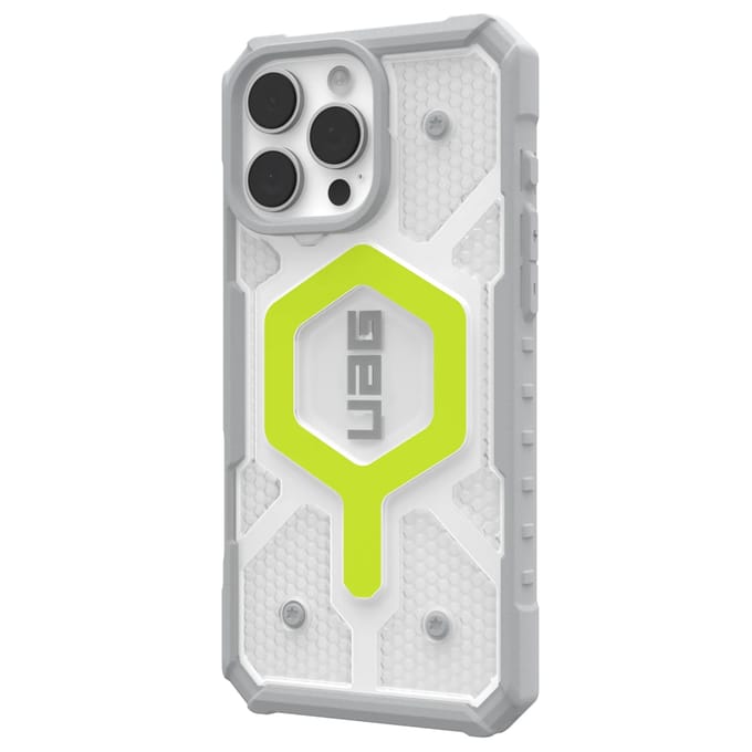 UAG - Pathfinder Mag geschikt voor iPhone 16 Pro Max Hoesje - clear/neon
