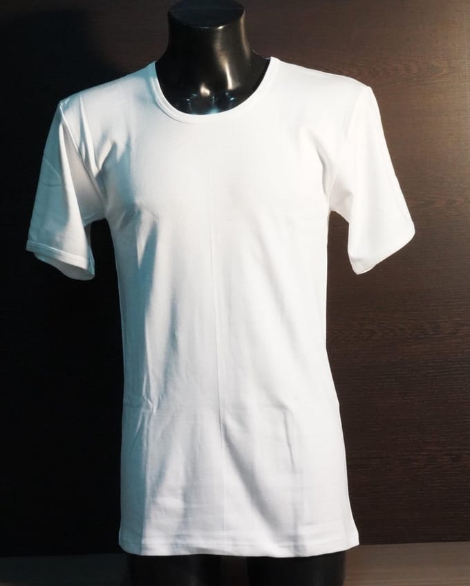 HL Tricot - Borstrok korte mouw wit - Maat S - Mannen - wit -