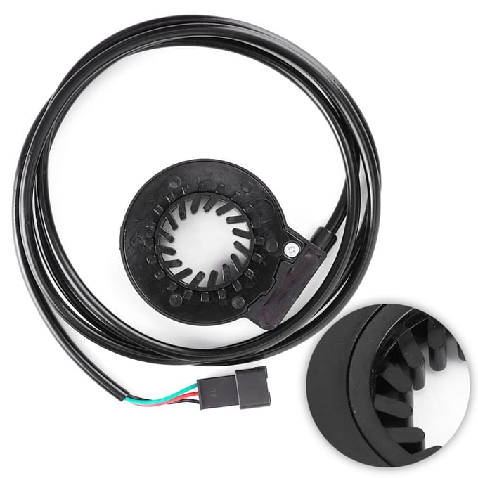 Accessoires pour vélo électrique Capteur d'assistance Double Hall 12 Aimants Roue intégrée black
