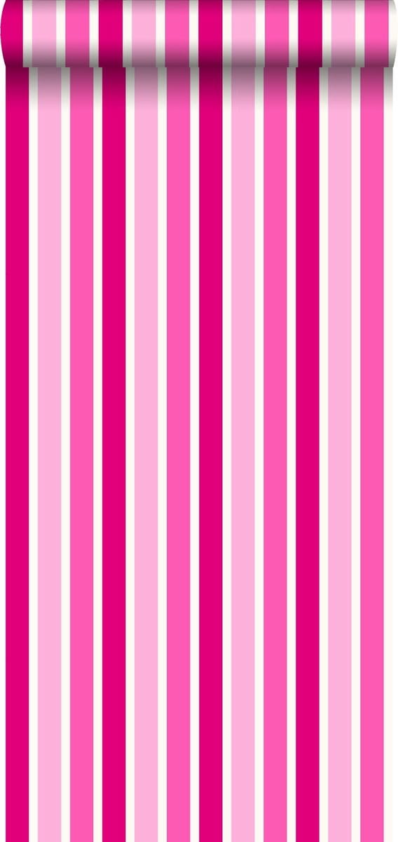 ESTAhome behang strepen roze - 53 cm x 10.05 m - 115818