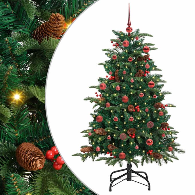 vidaXL - Kunstkerstboom - Groen - 150 - cm - PVC - en - Metaal - en - Plastic