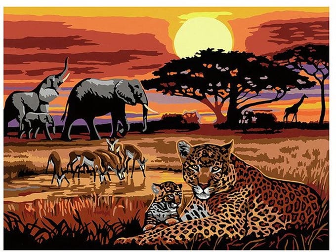 Ravensburger CreArt - Savannah Landscapes schilderen op nummer