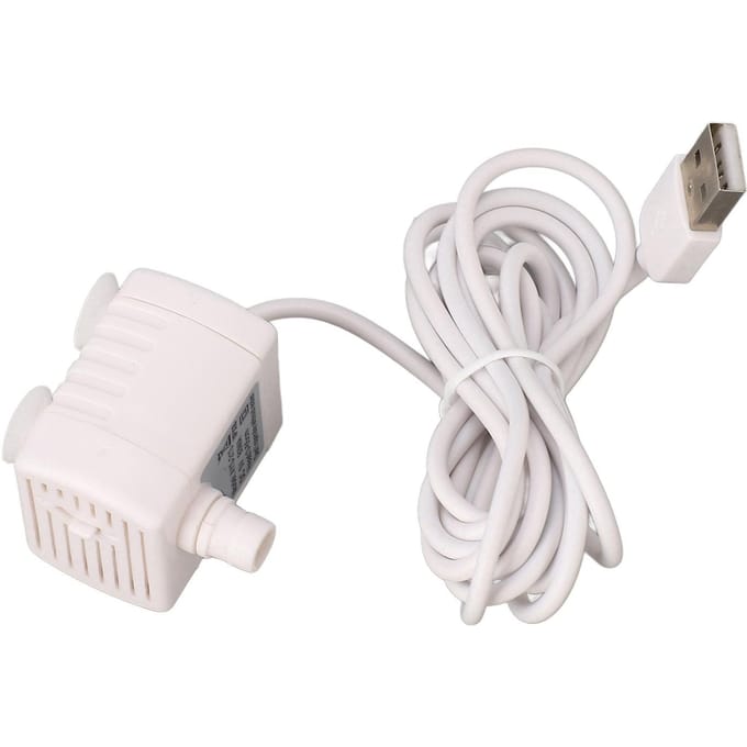 Dierenfontein Pomp Stil Voorkom Drooglopen USB-voeding DC Borstelloze Motor Mini Kattenwater white