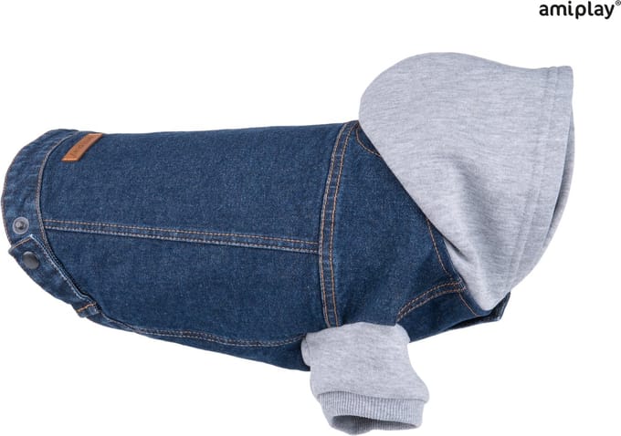 Amiplay Hoodie Denim donker blauw 40cm