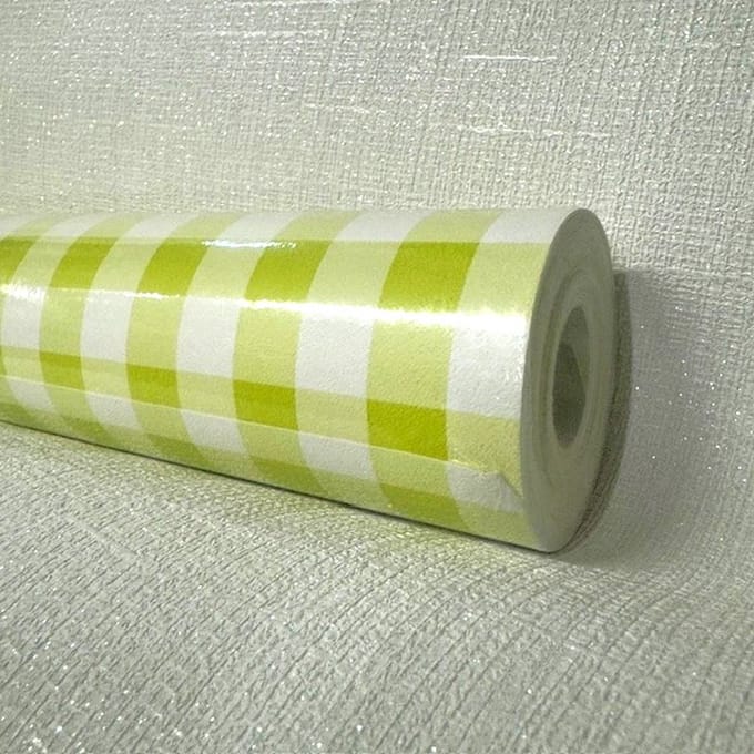Groene Ruitjes behang vlies retro the 70's 23804