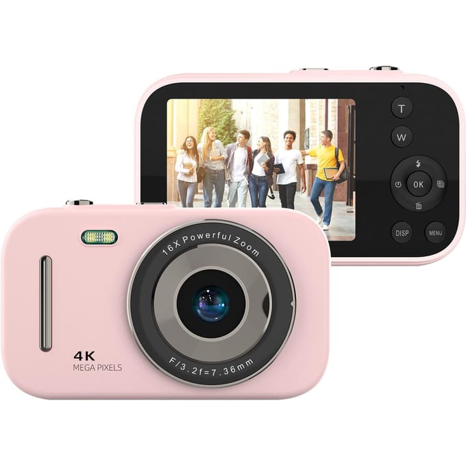 4K Digitale Camera Draagbare Digitale Videocamera 48MP 2.8 Inch IPS Scherm 16X Zoom Ingebouwde Batterij roze
