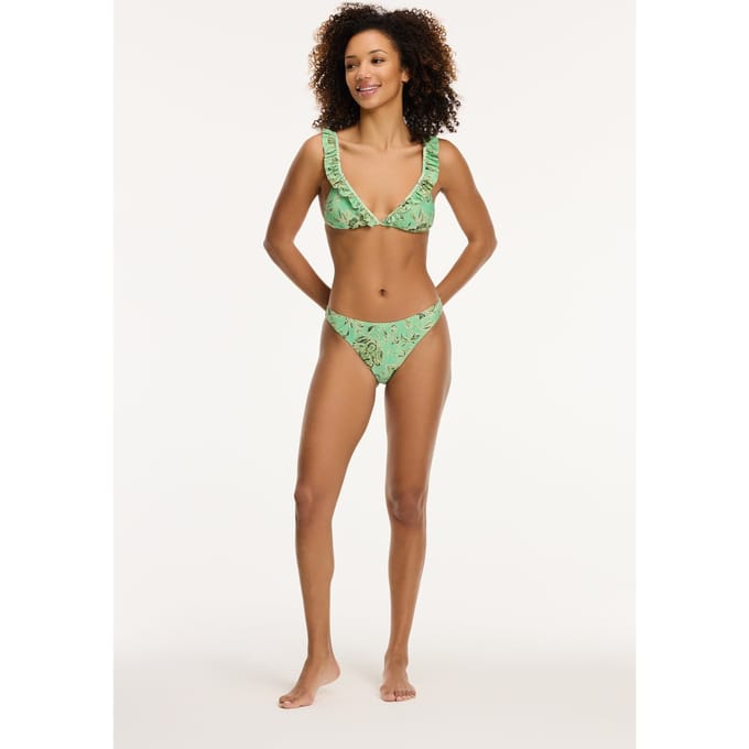 Shiwi Bobby Bikini Set Botanic Green Botanic Passiflora Größe: 42 | Bikinis Outlet | Damen | Grün