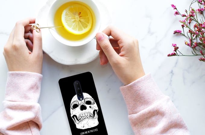 Silicone Back Case OnePlus 7 Pro Skull Eyes