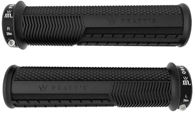 Peaty´s Monarch Pro Grip Knurl Thick Handvatten Zwart 130 mm