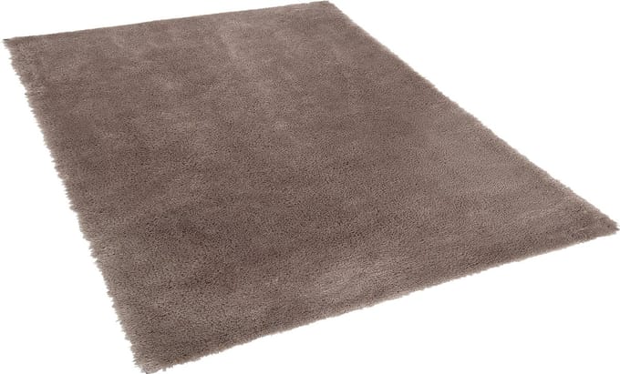 EVREN - Shaggy vloerkleed - Lichtbruin - 200 x 200 cm - Polyester