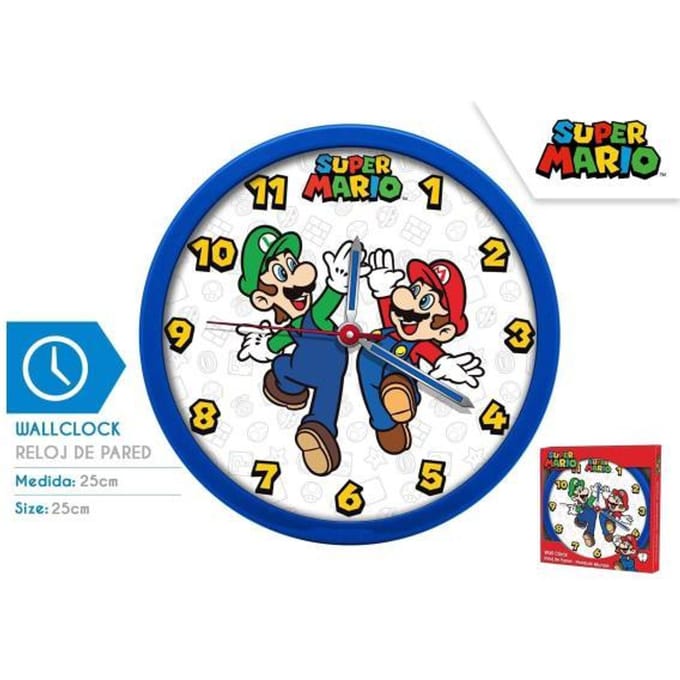 Super Mario Bros Mario wandklok Horloges en klokken