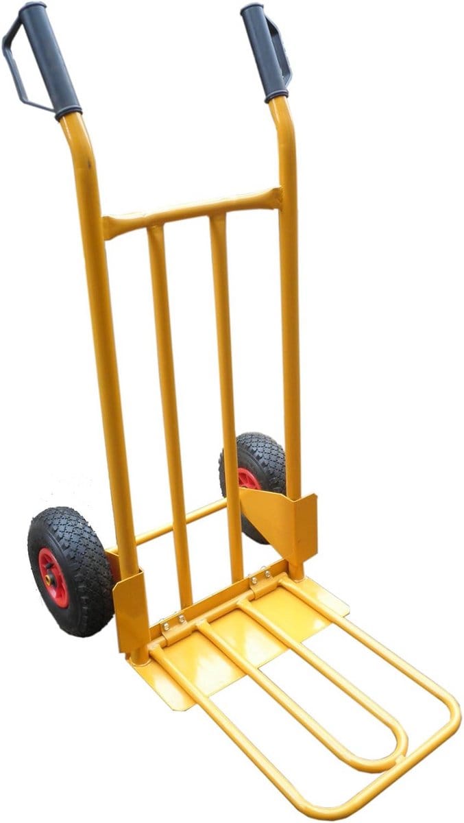 Stevige Transportwagen Oranje 300 kg Draagvermogen
