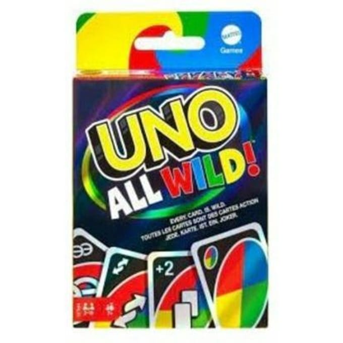 MATTEL UNO Alle Wild kaartspel - plastic, 30 minuten