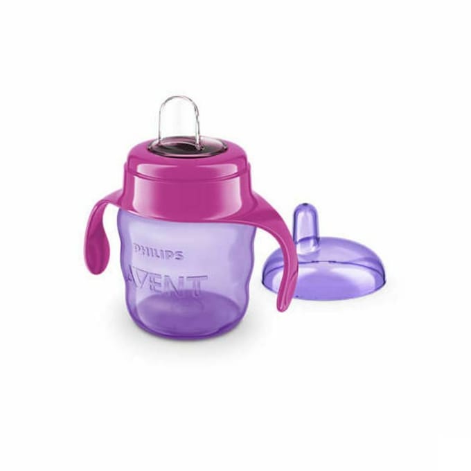 Philips Avent Eenvoudige Sip -Uitloopbeker Met Handvat Paars 200 ml