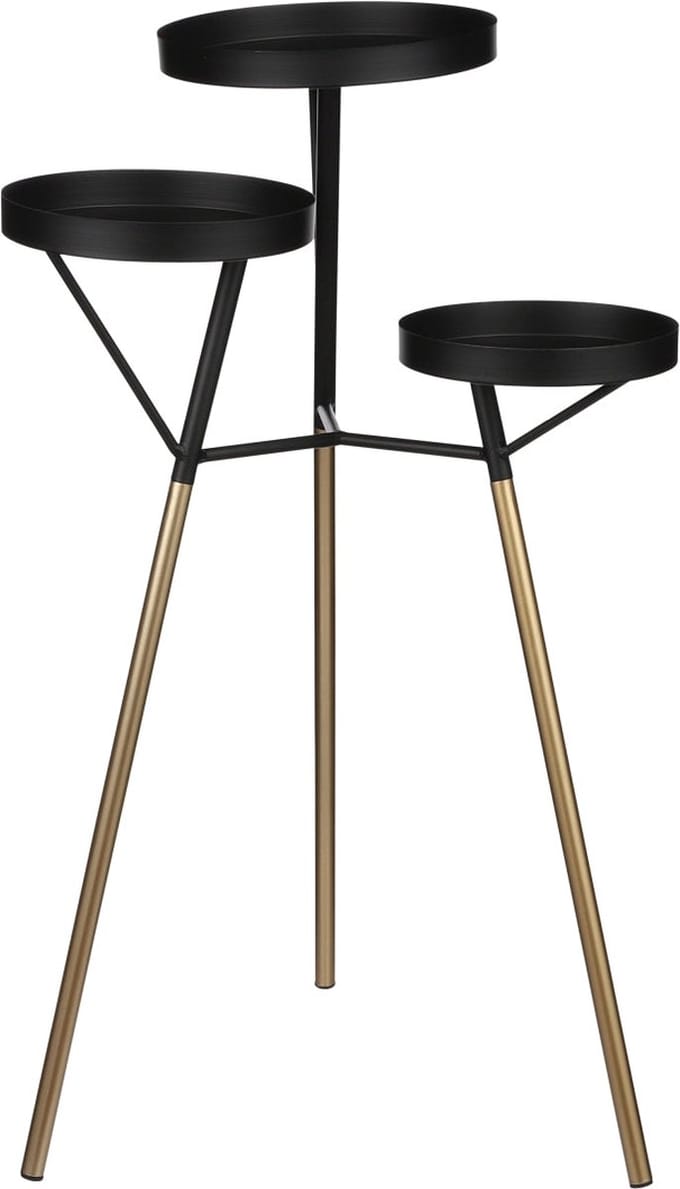 Mica Decorations Piccolo Bijzettafel - 44x42x74 cm - Ijzer - Zwart