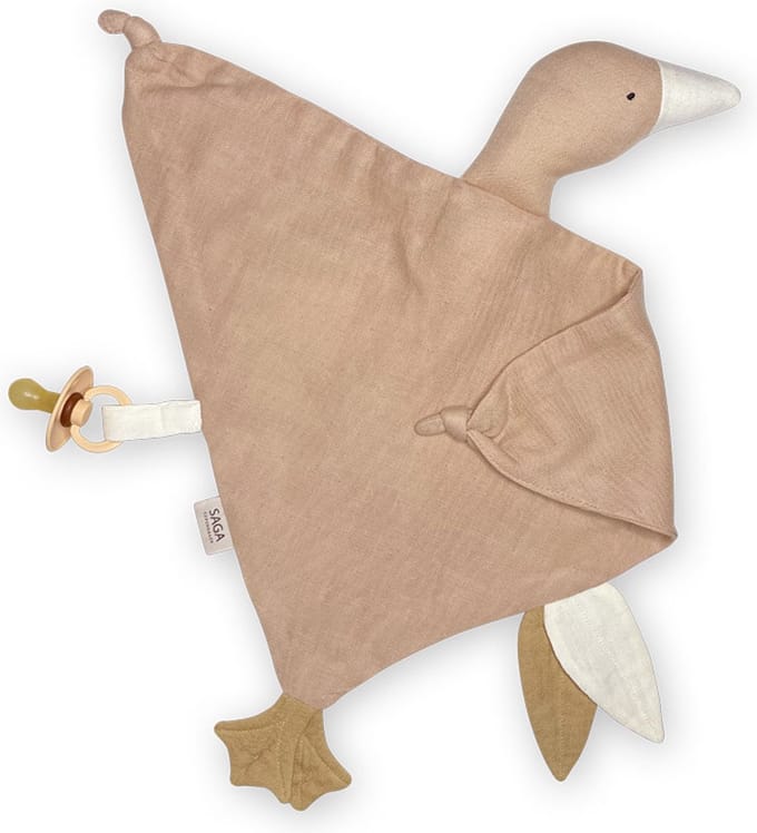 Knuffeldoek gans - clay - kraamcadeau - Saga copenhagen - speendoek