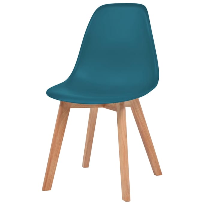 vidaXL - Eetkamerstoelen - 6 - st - kunststof - turquoise