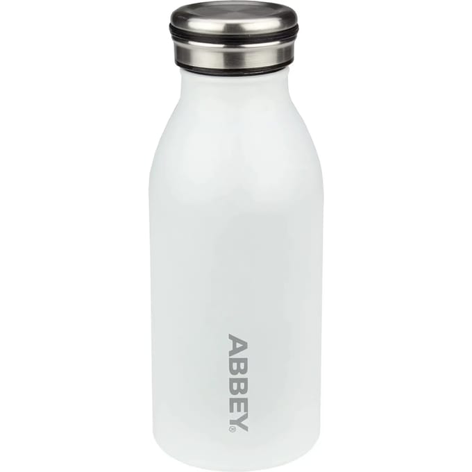 Abbey Drinkfles Dubbelwandig - Victoria - 0.35 L - Wit/Zilver - 0,35 L
