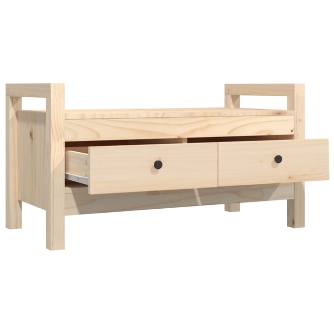 vidaXL - Halbankje - 80x40x43 - cm - massief - grenenhout