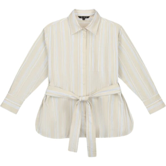 ØlÅf Stripe Tie Shirt Ls Blouses Blauw W200304