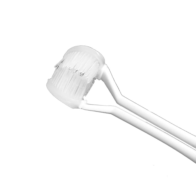 Driekantige Tandenborstel met 4 Vervangbare Borstelkoppen Zachte Borstel Tandenborstel Set voor Autisme veelkleurig