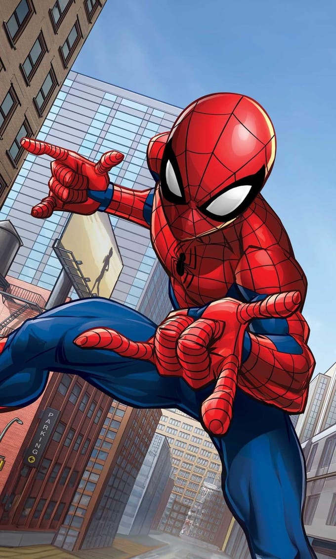 SPIDERMAN Peuter Handdoek Kinderkatoen 30 x 50 cm voor Gezicht en Handen MARVEL