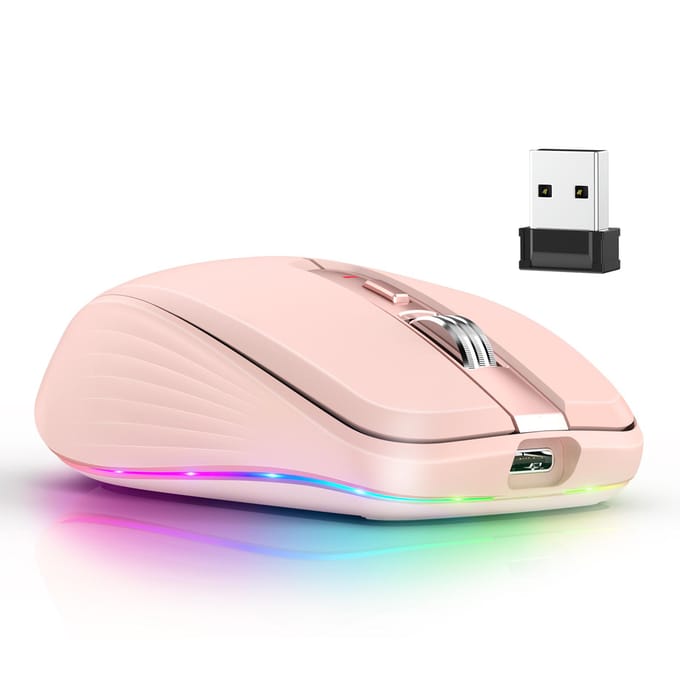 FMOUSE 2.4G + BT5.1 souris sans fil double mode souris de jeu pour ordinateur conception ergonomique 4 vitesses
