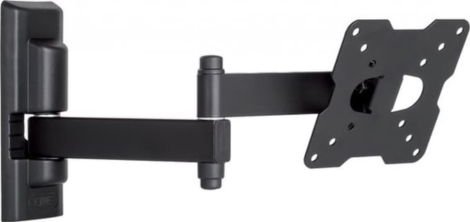 Meliconi - Flatstyle EDR100 wendbare muurbeugel dubbele arm 14-25" zwart
