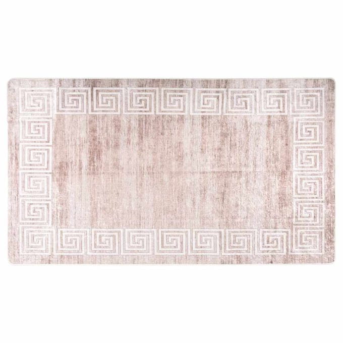 vidaXL - Vloerkleed - wasbaar - 190x300 - cm - beige