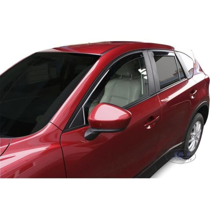 Déflecteurs d'air - J&amp;J AUTOMOTIVE - Mazda CX-5 - Fumé - Installation facile - Acrylique renforcé