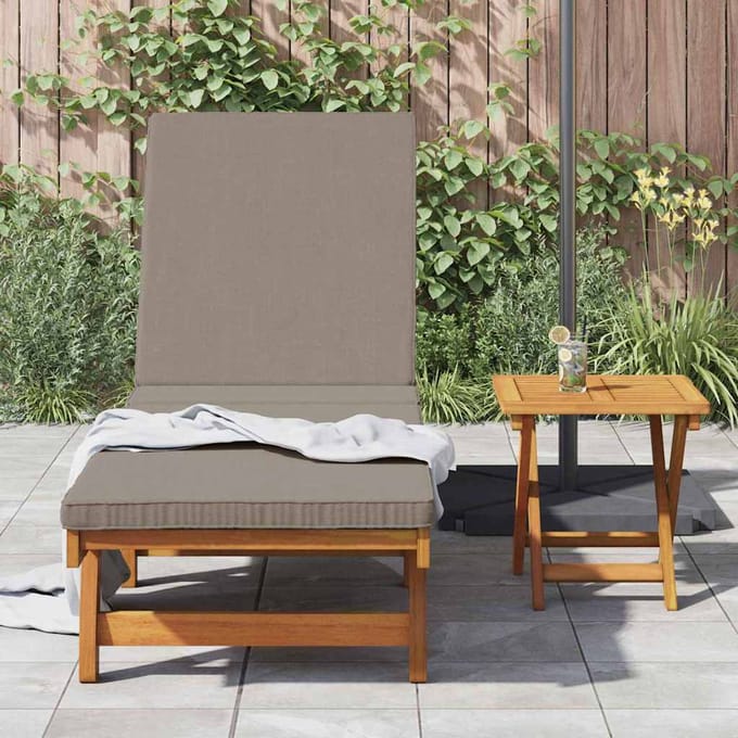 vidaXL Ligstoel Bruin 199 x 63 x 85 cm Massief Acacia Hout