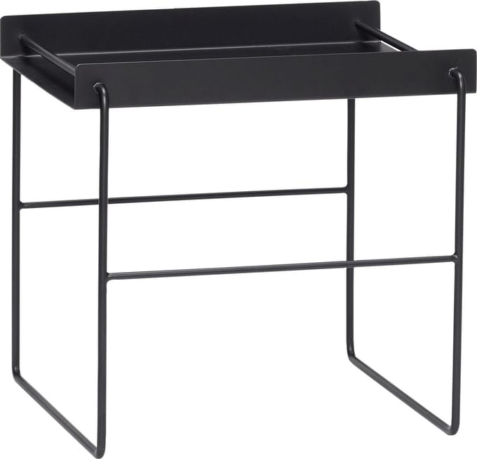 HÜBSCH INTERIOR - Bijzettafel van zwart metaal - 41 x 41 x h45cm