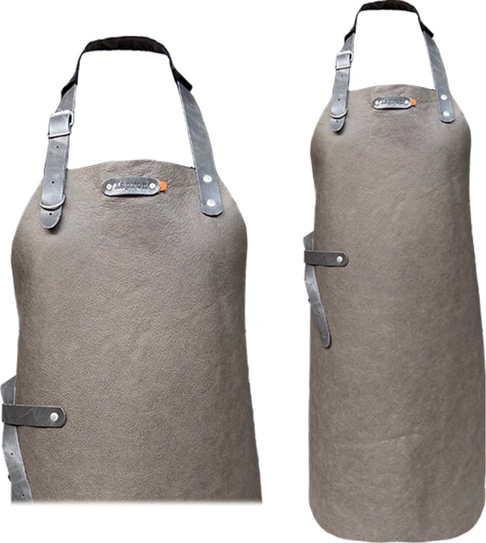 Xapron Miami - Leren schort - Grijs - maat 82/60 L
