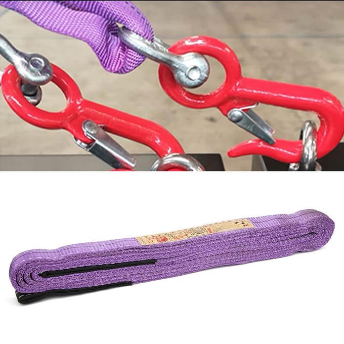 5mx30mm Polyester Hijsband Industriële Kraan Hijsen Webbing Paars