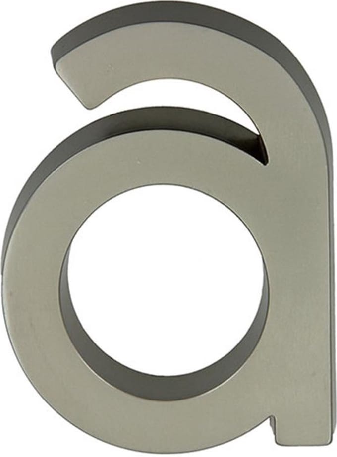 Huisnummer "a" Yale Mat Vernikkeld 93mm