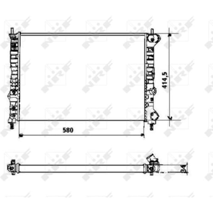 Radiator, motorkoeling NRF 58169