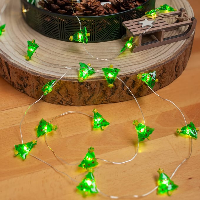 Lindby LED lichtketting Motje, kerstbomen, 320 cm, IP20