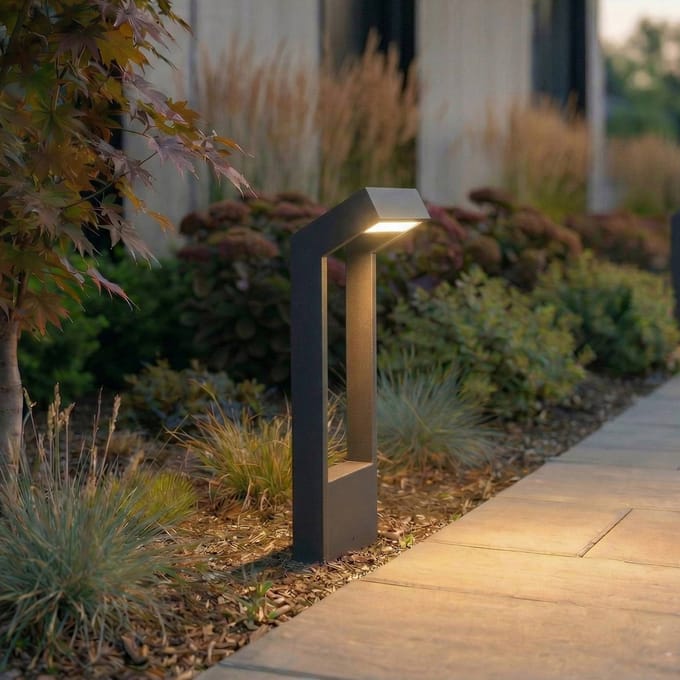 Arcchio LED tuinpadverlichting Kovato, hoogte 60 cm, donkergrijs, IP65