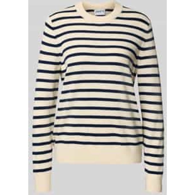 Regular fit kasjmier pullover in gebreide look