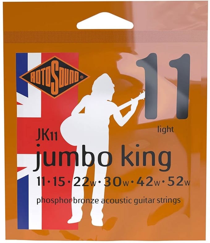 Rotosound JK11 snaren set acoustic phosphor bronze wound 11-52, light
