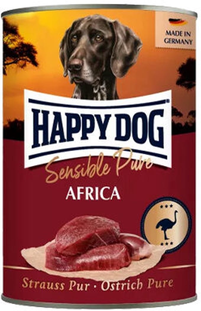 Happy Dog Sensible Pure Africa - Struisvogel - 6 x 400 g