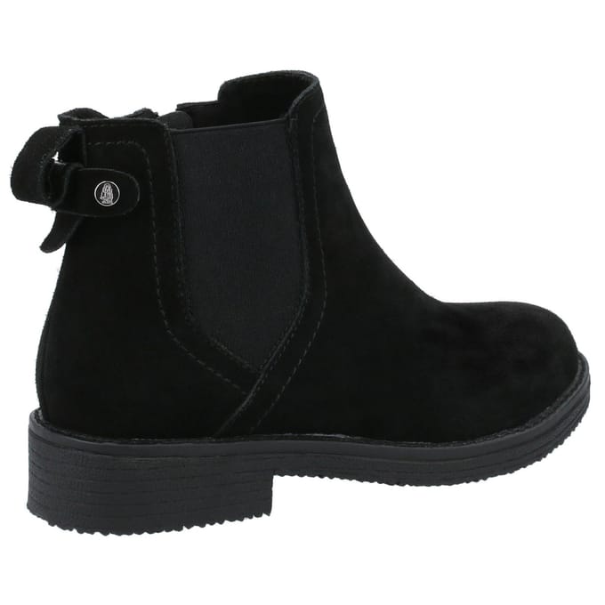 Hush Puppies Maddy Wijd Zwart Suède Dameslaarzen